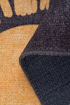 Artloop Çocuk Odası Halısı Minor Dekoratif Siyah Halı AL 412